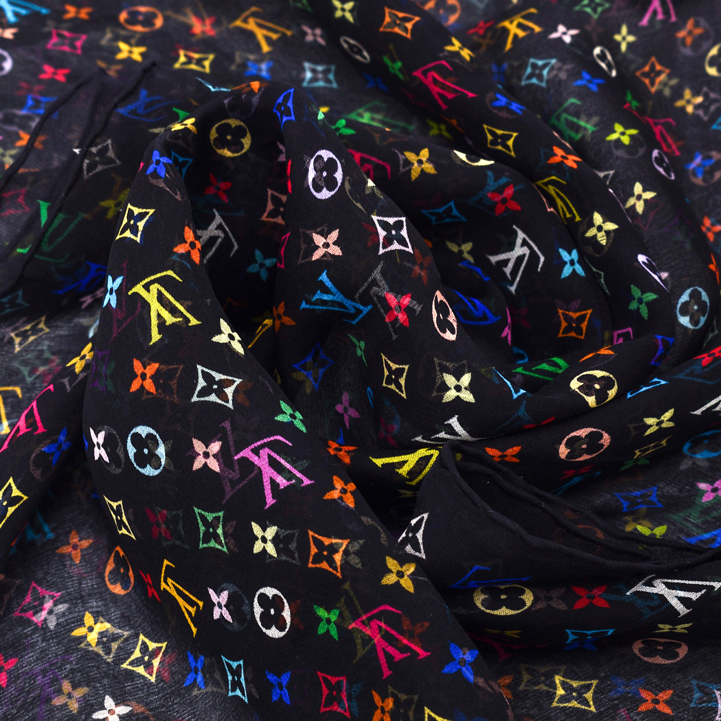 Louis Vuitton -Multicolor Monogram Silk Scarf